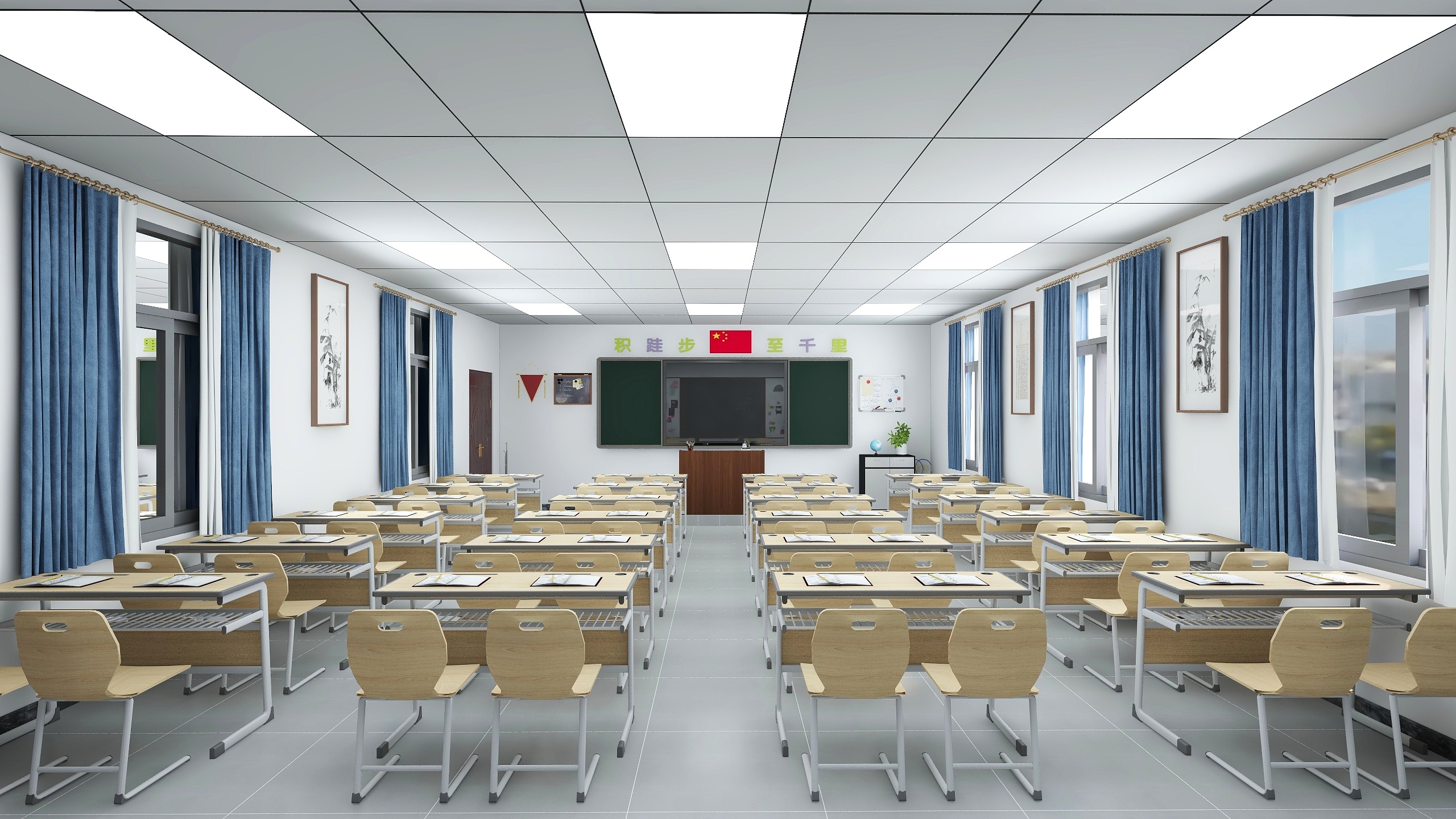 【鸿凯家具】学生课桌椅不能选择颜色过于靓丽吗？